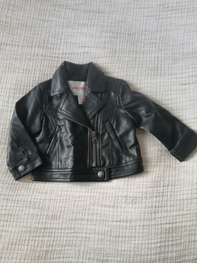 Joe Fresh Baby Black Faux Leather Moto Jacket